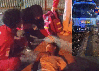 Pelajar asal Jadimulya mengalami kecelakaan di Jalan Raya Kapten Samadikun