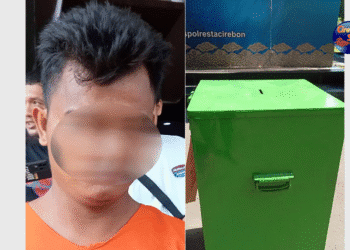 Pengangguran curi kotak amal di Arjawinangun