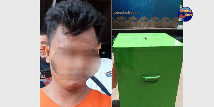 Pengangguran curi kotak amal di Arjawinangun