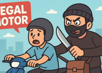 Aksi begal motor di Cirebon