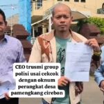 Foto CEO Trusmi Group saat melaporkan kejadian ke Polisi