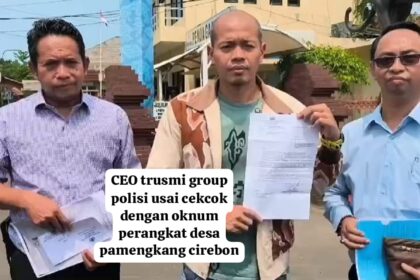 Foto CEO Trusmi Group saat melaporkan kejadian ke Polisi