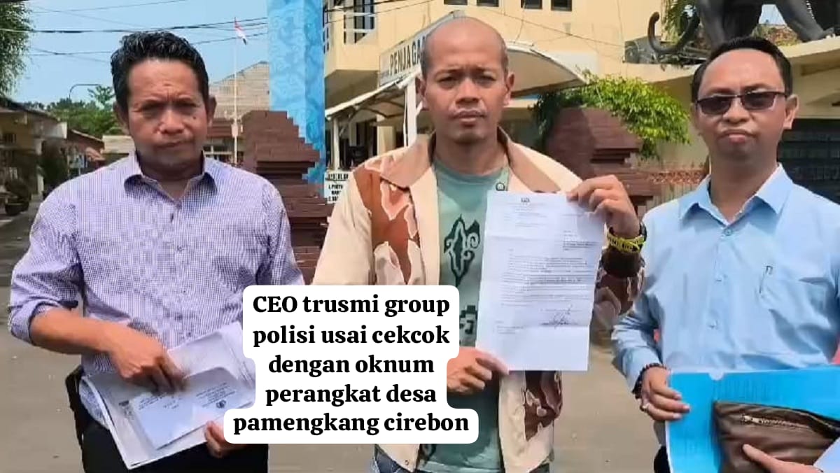 Foto CEO Trusmi Group saat melaporkan kejadian ke Polisi