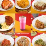 Ayam Geprek Pangeran Cirebon menyajikan ayam geprek pedas dengan ayam crispy renyah, free refill nasi, es teh, dan lalapan.