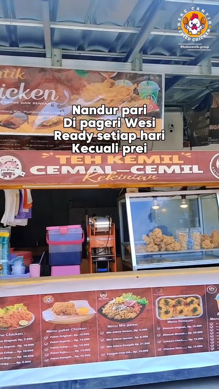 Keke Cantik Fried Chicken Cirebon dengan ayam crispy BBQ pedas