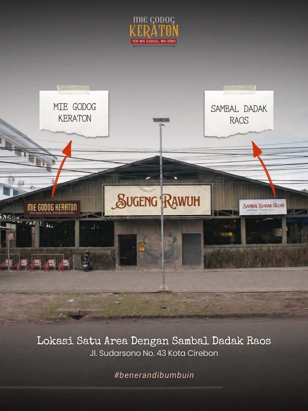 Mie Godog Keraton Cirebon, kuliner hangat dengan kuah gurih dan cita rasa khas yang menggugah selera.