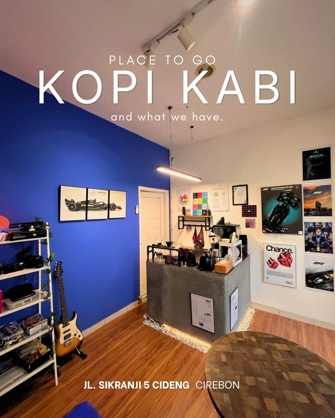 Kopi Kabi Cirebon, coffeeshop dengan board games yang nyaman untuk nongkrong, bermain, dan menikmati kopi bersama teman.