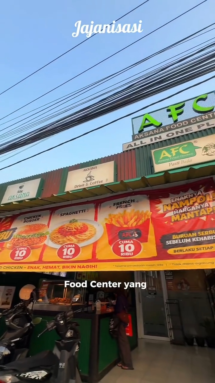 Aksana Food Center Cirebon, promo serba Rp10 ribuan dengan beragam pilihan makanan dan minuman lezat.